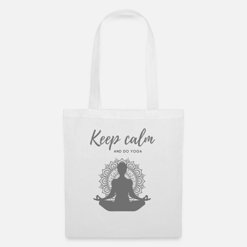 Keep calm and do yoga - Stoffbeutel - Weiß
