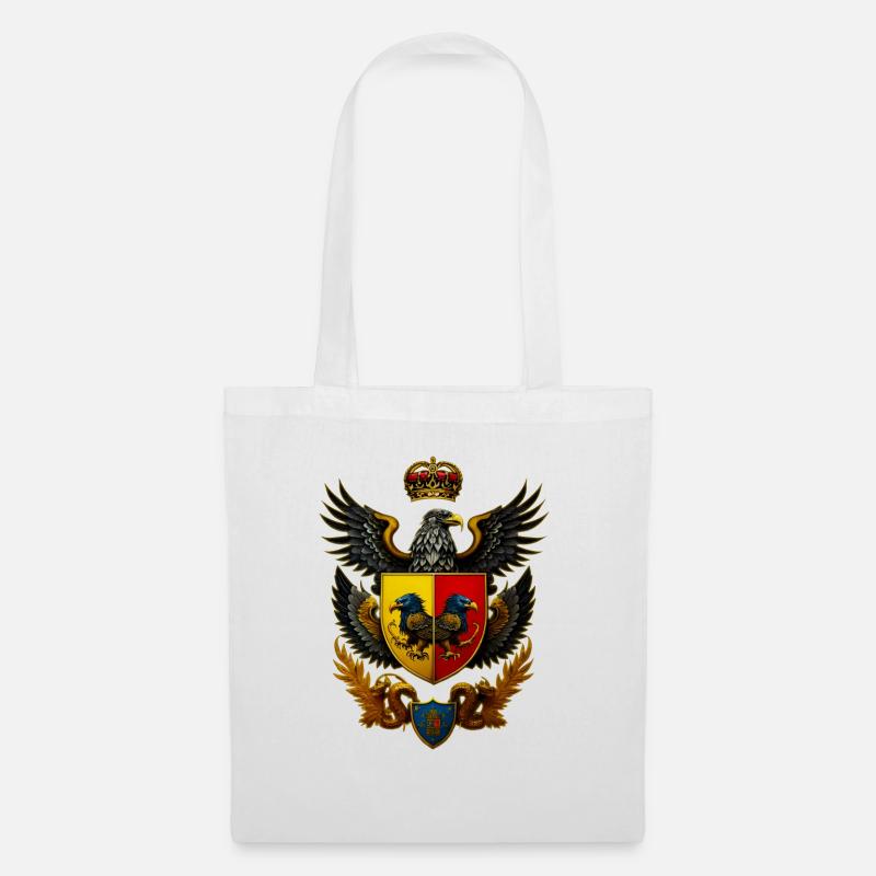 Wappen mit Adler - Stoffbeutel - Weiß