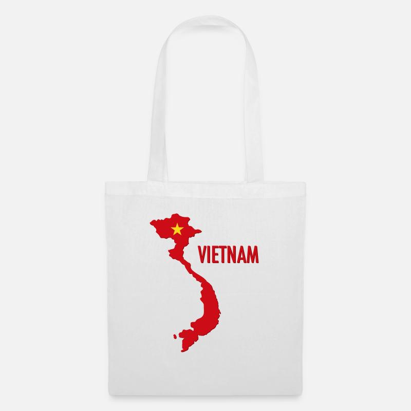 Vietnam, Map - Stoffbeutel - Weiß