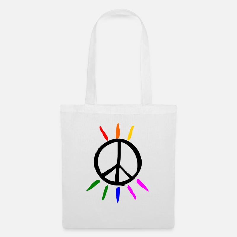 Peacezeichen - Stoffbeutel - Weiß