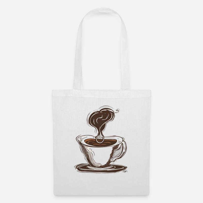 Kaffeetasse - Stoffbeutel - Weiß