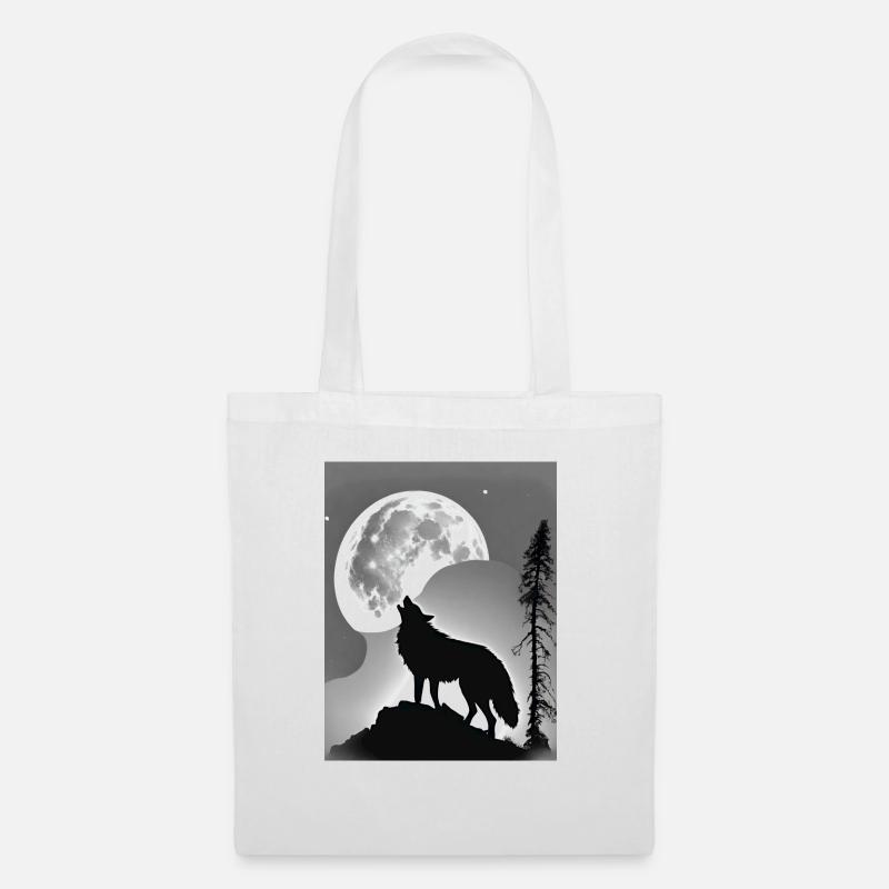 Wolf Moon - Tote Bag - white