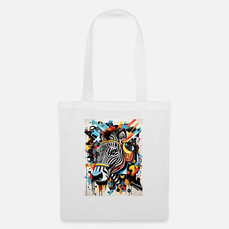Graffiti Inspirations:Zebra - Tote Bag - white
