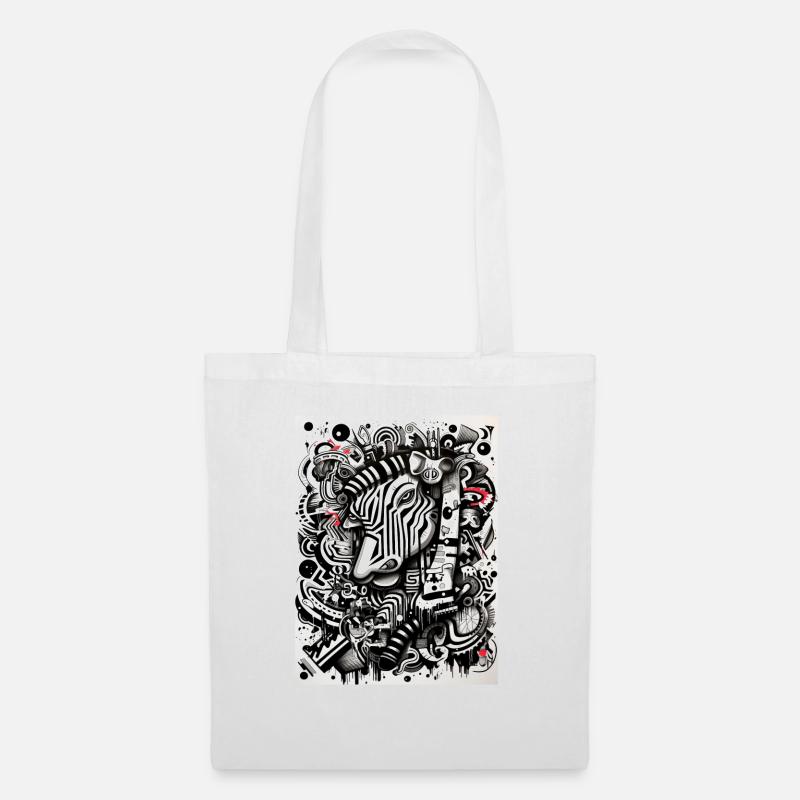 Zebra abstract geometry - Tote Bag - white