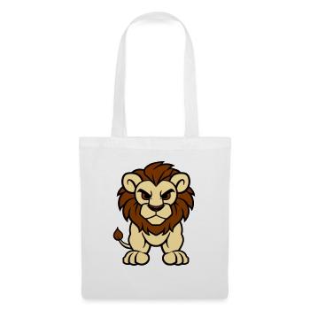 Lion Bande Dessinée Animal - Sac en tissu - blanc - Devant