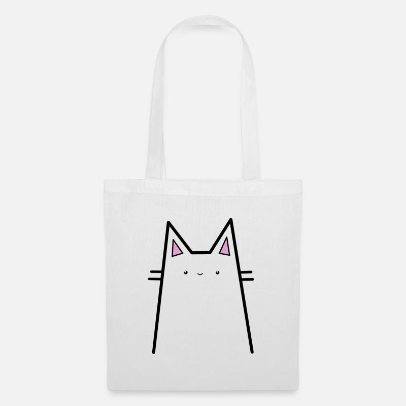 Katzen Grafik Design - Stoffbeutel - Weiß