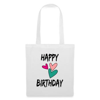 HAPPY BIRTHDAY. HAPPY BIRTHDAY. BIRTHDAY. - Tote Bag - white - Front