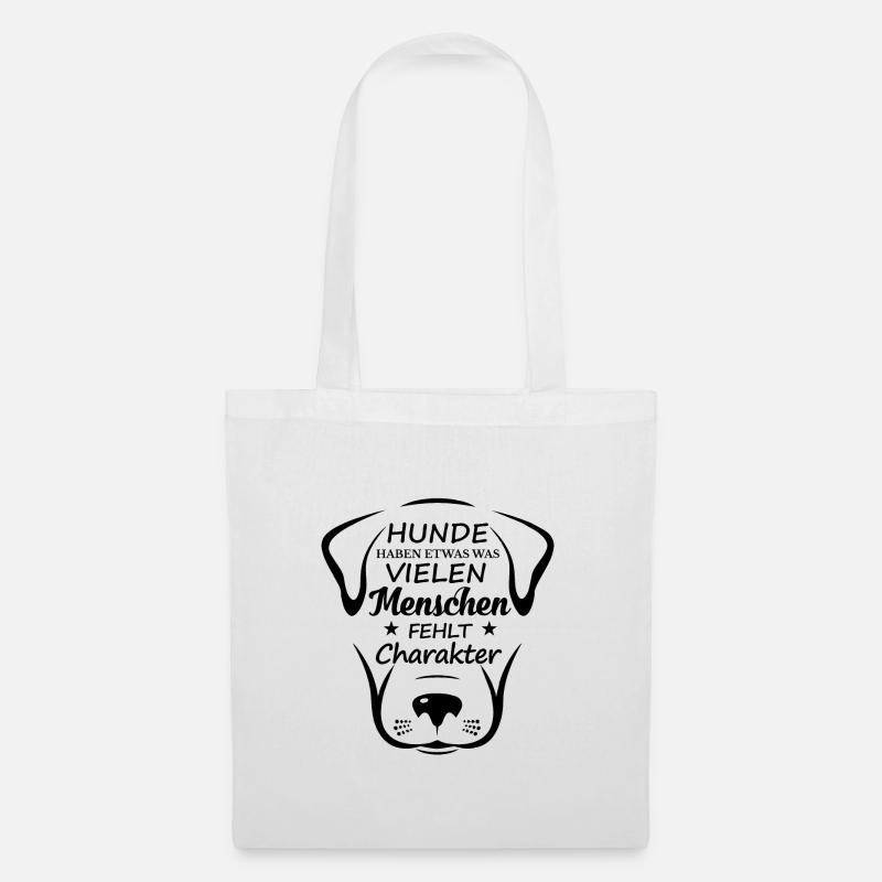 Hunde Charakter Geschenk Idee - Stoffbeutel - Weiß