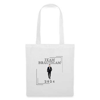 Team Bräutigam Junggesellenabschieds T-Shirt. - Stoffbeutel - Weiß - Vorne