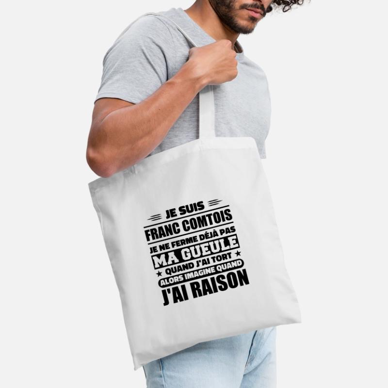 Franc comtois je ferme pas ma gueule franche comté Sac en tissu