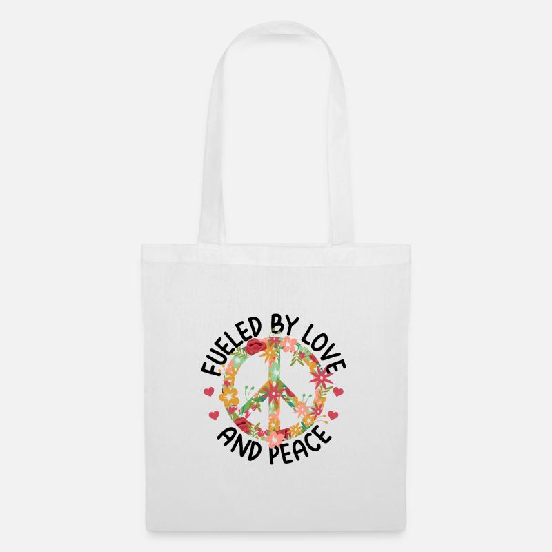 Hippie - Stoffbeutel - Weiß