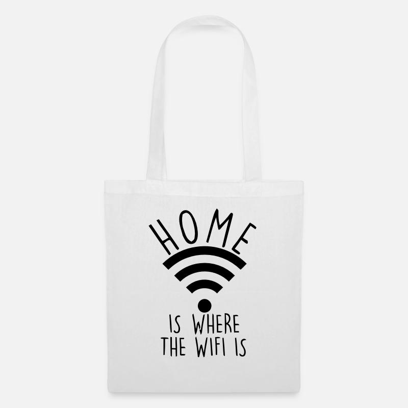 W-LAN IS HOME - Tote Bag - white