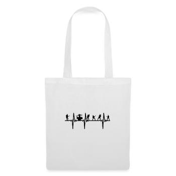 Herzschlag Band - Mon cœur bat pour la bonne musique - Sac en tissu - blanc - Devant