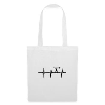 Battements cardiaques pour haltères Vector - Sac en tissu - blanc - Devant