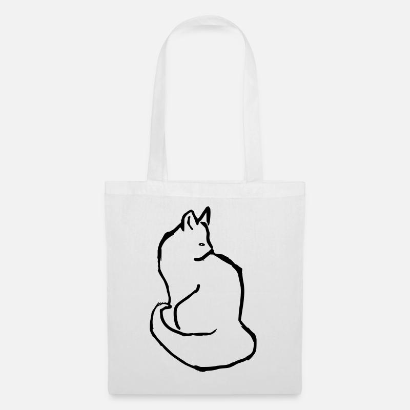 chat - Sac en tissu - blanc