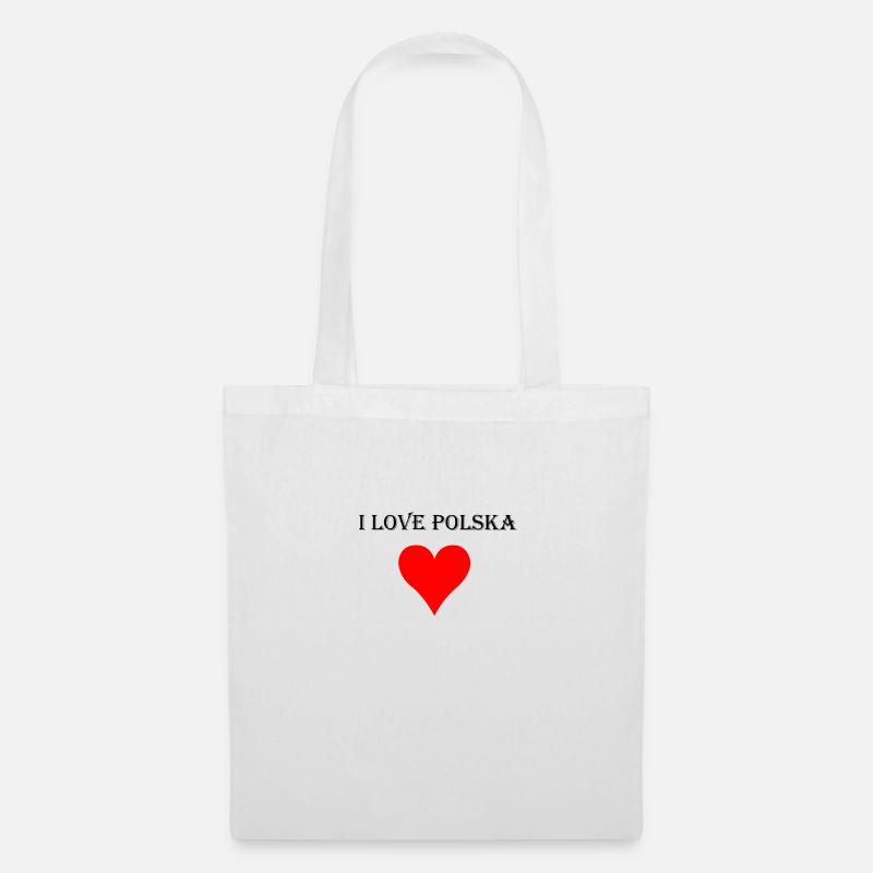 I Love Polska - Stoffbeutel - Weiß