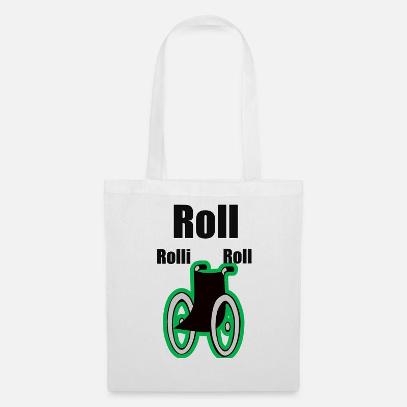 Rollstuhl - Stoffbeutel - Weiß