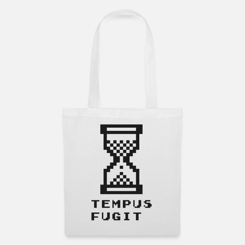Tempus-Fugit - Stoffbeutel - Weiß