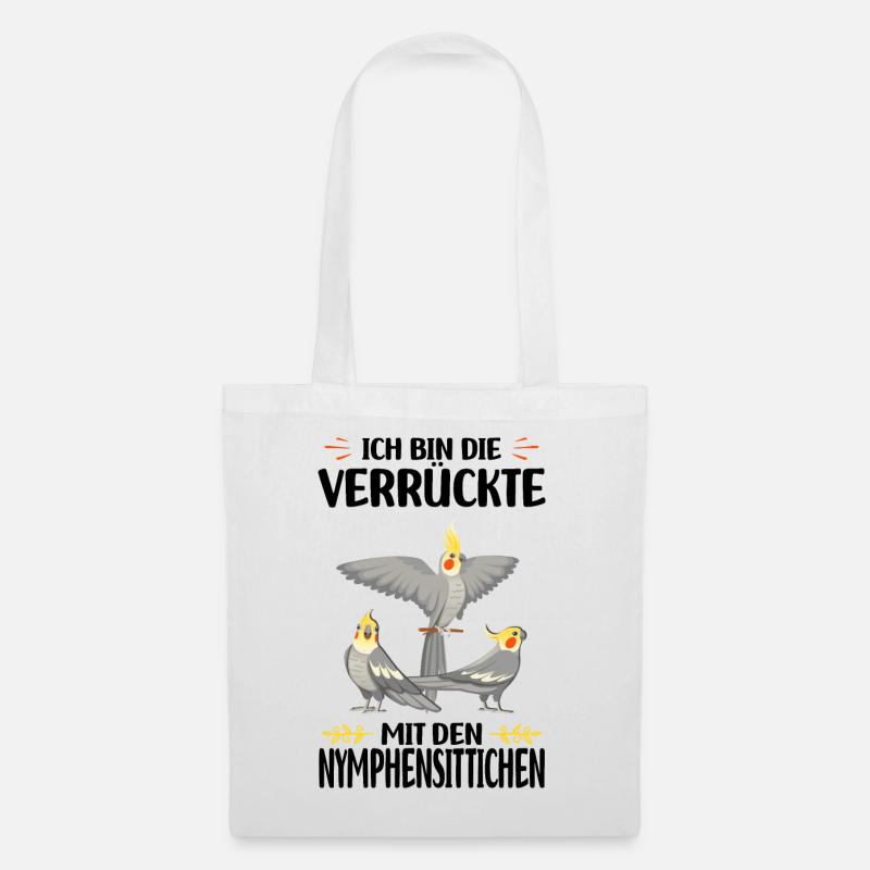 Nymphensittich Vogel - Stoffbeutel - Weiß