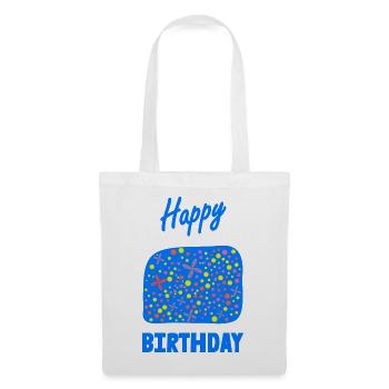 HAPPY BIRTHDAY. HAPPY BIRTHDAY. ANNIVERSARY. - Tote Bag - white - Front
