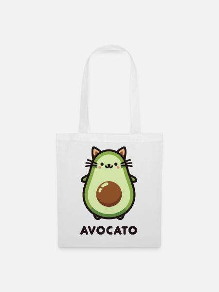 Avocato Kawaii Avocado - Stoffbeutel - Weiß