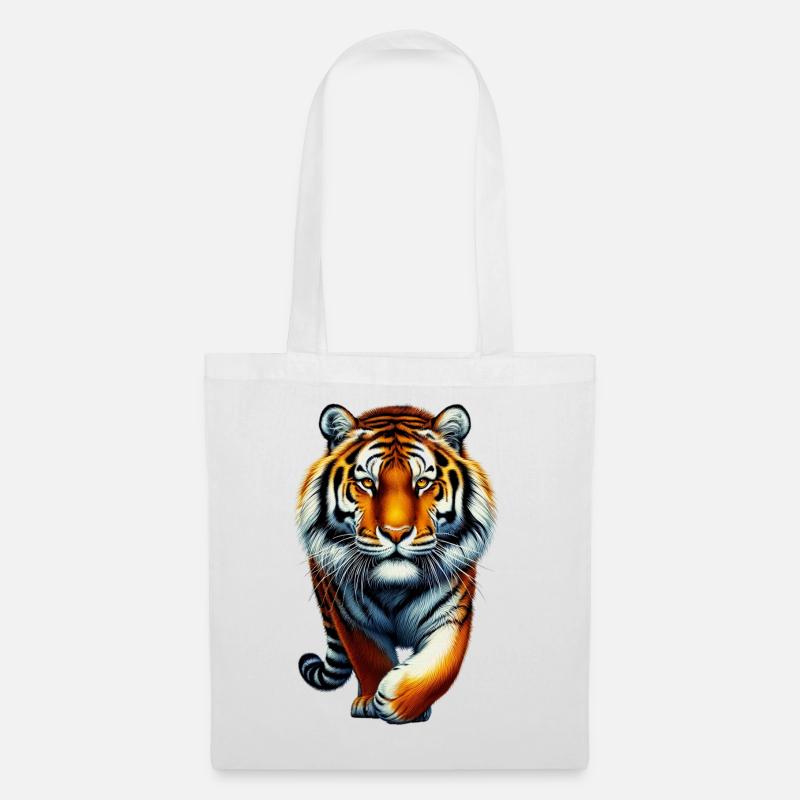 Tiger - Stoffbeutel - Weiß