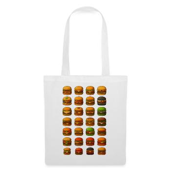 Diverse burger designs for food lovers - Tote Bag - white - Front