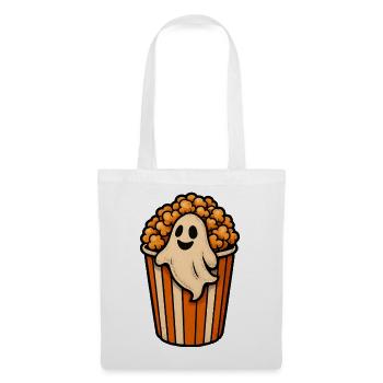 Popcorn ghost in the popcorn pot - Tote Bag - white - Front
