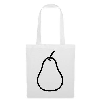 poire - Sac en tissu - blanc - Devant