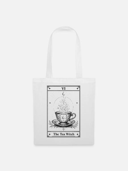 Teehexe | Tarot Humor Tee - Stoffbeutel - Weiß
