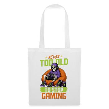 Skeleton Gamer Gaming Halloween - Stoffbeutel - Weiß - Vorne