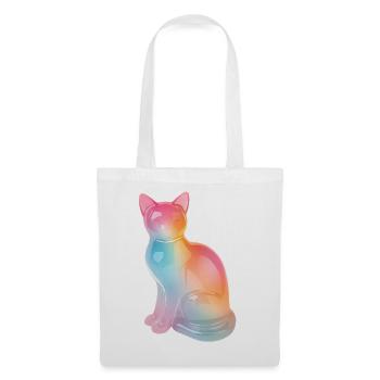 Regenbogenkatze Prisma - Stoffbeutel - Weiß - Vorne