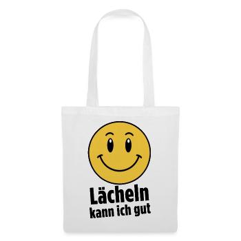 Lächeln kann ich gut - Stoffbeutel - Weiß - Vorne