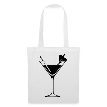 Cocktail Cocktailglas Cocktailbar Geschenk - Stoffbeutel - Weiß - Vorne
