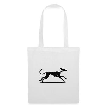 Design élégant de lévrier - Sac en tissu - blanc - Devant