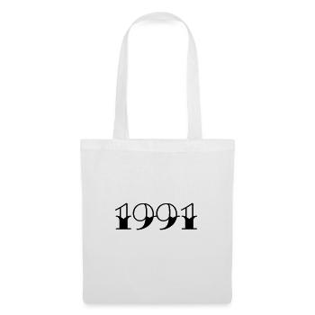 Année de naissance 1991 Cadeau d’anniversaire - Sac en tissu - blanc - Devant