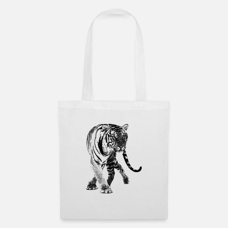 tiger - Stoffbeutel - Weiß