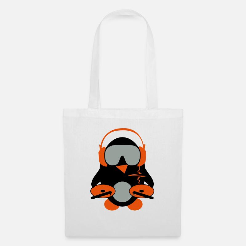 dj penguin - Stoffbeutel - Weiß
