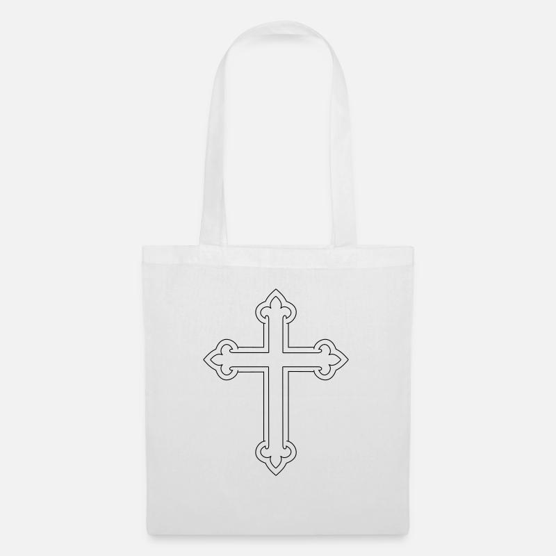cross - Tote Bag - white