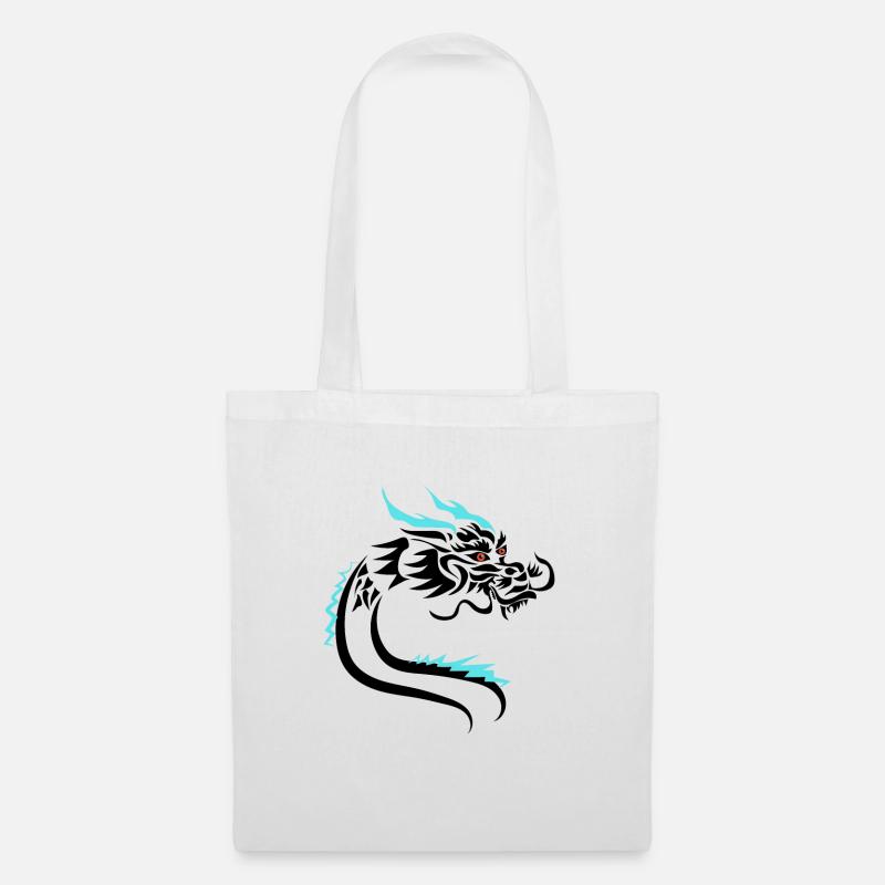 Drachen Tattoo Design - Stoffbeutel - Weiß