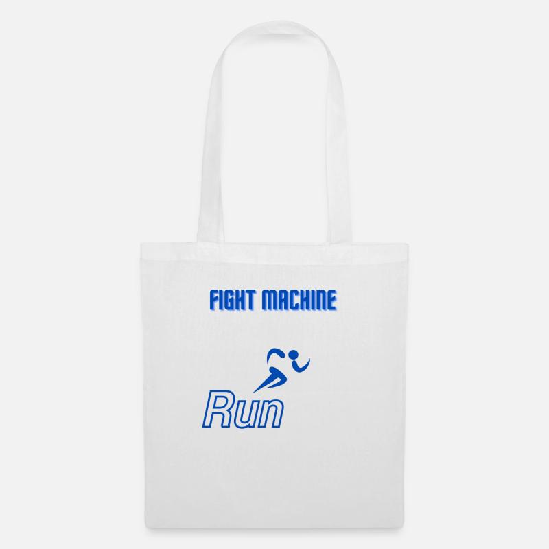 Run fight machine - Stoffbeutel - Weiß