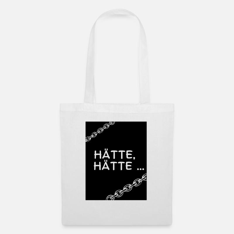 Hätte, hätte - Stoffbeutel - Weiß