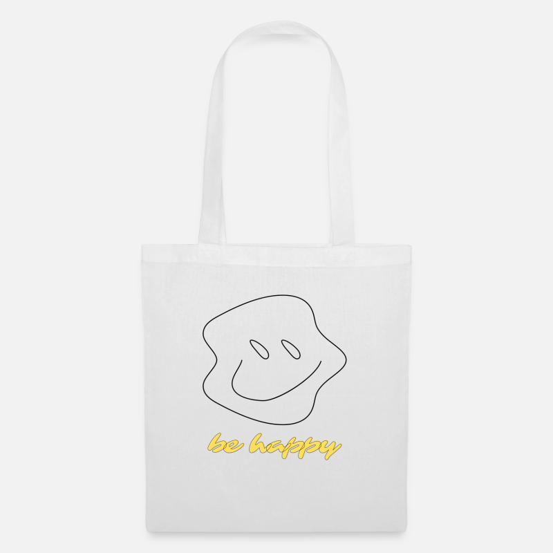 be happy - Stoffbeutel - Weiß
