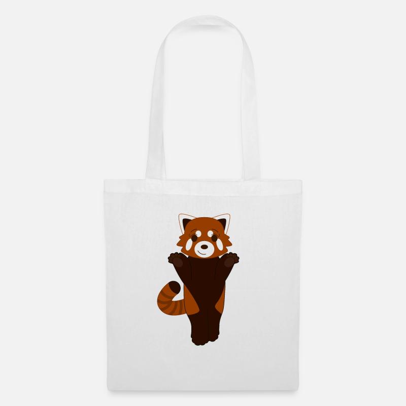 Red panda standing - Tote Bag - white