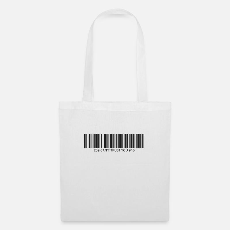 I Can't Trust You - Barcode - Tote Bag - white
