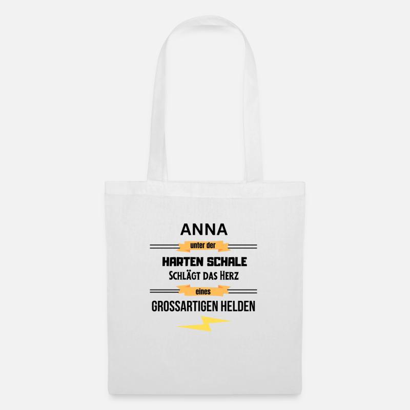 Anna unter harte Schale eines Großartigen Helden - Stoffbeutel - Weiß
