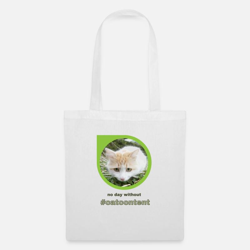 catcontent - Stoffbeutel - Weiß