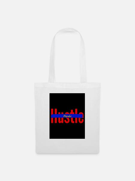 Hustle harder - Stoffbeutel - Weiß