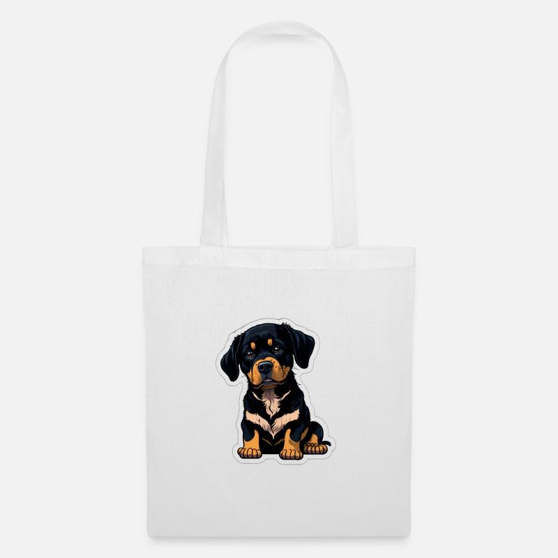 süßer Hund - Stoffbeutel - Weiß