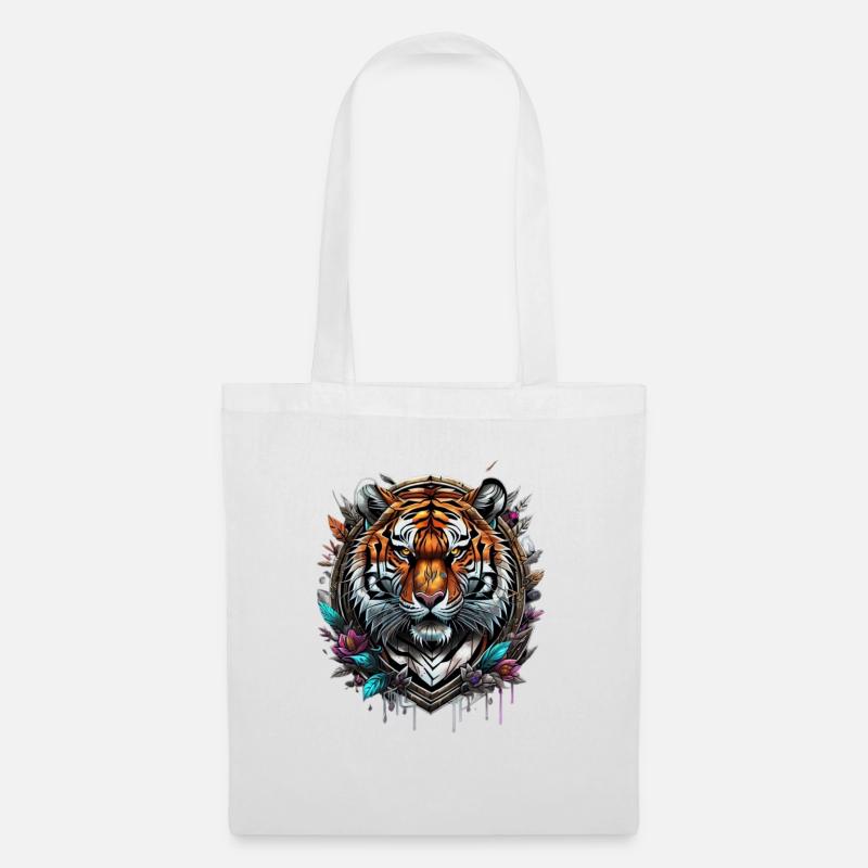 Graffiti Tiger - Stoffbeutel - Weiß